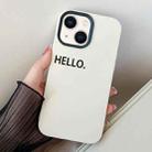 For iPhone 13 mini HELLO Word PC Hybrid TPU Phone Case(White) - 1