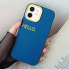 For iPhone 12 mini HELLO Word PC Hybrid TPU Phone Case(Royal Blue) - 1