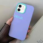 For iPhone 12 mini HELLO Word PC Hybrid TPU Phone Case(Purple) - 1