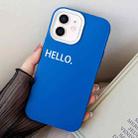 For iPhone 12 mini HELLO Word PC Hybrid TPU Phone Case(Blue) - 1