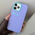 For iPhone 11 Pro Max HELLO Word PC Hybrid TPU Phone Case(Purple) - 1