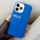 For iPhone 11 Pro Max HELLO Word PC Hybrid TPU Phone Case(Blue) - 1