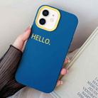 For iPhone 11 HELLO Word PC Hybrid TPU Phone Case(Royal Blue) - 1