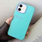 For iPhone 11 HELLO Word PC Hybrid TPU Phone Case(Sky Cyan) - 1