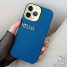 For iPhone 11 Pro HELLO Word PC Hybrid TPU Phone Case(Royal Blue) - 1