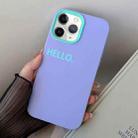 For iPhone 11 Pro HELLO Word PC Hybrid TPU Phone Case(Purple) - 1