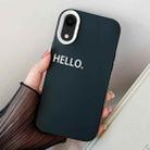 For iPhone XR HELLO Word PC Hybrid TPU Phone Case(Black) - 1