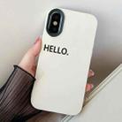 For iPhone XS Max HELLO Word PC Hybrid TPU Phone Case(White) - 1