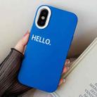 For iPhone XS Max HELLO Word PC Hybrid TPU Phone Case(Blue) - 1
