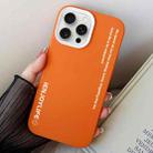 For iPhone 15 Pro Max Simple Words PC Hybrid TPU Phone Case(Orange) - 1