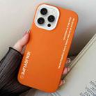 For iPhone 15 Pro Simple Words PC Hybrid TPU Phone Case(Orange) - 1