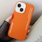 For iPhone 14 Plus Simple Words PC Hybrid TPU Phone Case(Orange) - 1