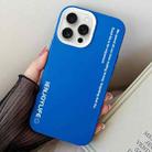 For iPhone 14 Pro Simple Words PC Hybrid TPU Phone Case(Blue) - 1