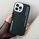 For iPhone 14 Pro Max Simple Words PC Hybrid TPU Phone Case(Black) - 1