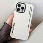 For iPhone 13 Pro Simple Words PC Hybrid TPU Phone Case(White) - 1