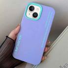 For iPhone 13 Simple Words PC Hybrid TPU Phone Case(Purple) - 1