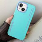 For iPhone 13 Simple Words PC Hybrid TPU Phone Case(Sky Cyan) - 1
