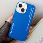 For iPhone 13 mini Simple Words PC Hybrid TPU Phone Case(Blue) - 1