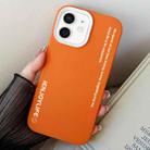 For iPhone 12 / 12 Pro Simple Words PC Hybrid TPU Phone Case(Orange) - 1