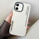 For iPhone 12 / 12 Pro Simple Words PC Hybrid TPU Phone Case(White) - 1