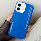 For iPhone 12 / 12 Pro Simple Words PC Hybrid TPU Phone Case(Blue) - 1