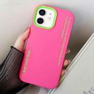 For iPhone 12 mini Simple Words PC Hybrid TPU Phone Case(Rose Red) - 1