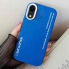 For iPhone XR Simple Words PC Hybrid TPU Phone Case(Blue) - 1