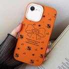 For iPhone 7 / 8 / SE 2022 Floral Bow PC Hybrid TPU Phone Case(Orange) - 1