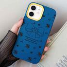 For iPhone 12 / 12 Pro Floral Bow PC Hybrid TPU Phone Case(Royal Blue) - 1