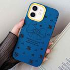 For iPhone 12 mini Floral Bow PC Hybrid TPU Phone Case(Royal Blue) - 1