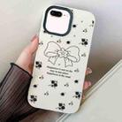 For iPhone 7 Plus / 8 Plus Floral Bow PC Hybrid TPU Phone Case(White) - 1