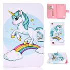 For Amazon Kindle Fire 7 (2019) / (2017) / (2016) / (2015) Colored Drawing Pattern Horizontal Flip PU Leather Case with Holder & Card Slot & Sleep / Wake-up Function(Unicorn) - 1