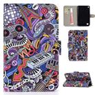 For Amazon Kindle Fire 7 (2019) / (2017) / (2016) / (2015) Colored Drawing Pattern Horizontal Flip PU Leather Case with Holder & Card Slot & Sleep / Wake-up Function(Graffiti) - 1