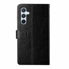 For Samsung Galaxy S25+ 5G Y-shaped Pattern Flip Leather Phone Case(Black) - 3