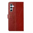 For Samsung Galaxy S25+ 5G Y-shaped Pattern Flip Leather Phone Case(Brown) - 3