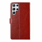 For Samsung Galaxy S25 Ultra 5G Y-shaped Pattern Flip Leather Phone Case(Brown) - 3
