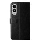 For Samsung Galaxy S25 Edge 5G Y-shaped Pattern Flip Leather Phone Case(Black) - 3