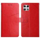 For T-Mobile REVVL 7 5G Y-shaped Pattern Flip Leather Phone Case(Red) - 1