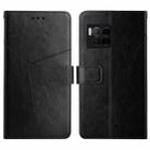 For T-Mobile REVVL 7 Pro 5G Y-shaped Pattern Flip Leather Phone Case(Black) - 1