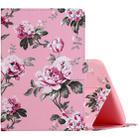 For Amazon Kindle Fire HD8 (2020) Colored Drawing Pattern Horizontal Flip PU Leather Case with Holder & Card Slot & Sleep / Wake-up Function(Pink Flowers) - 1