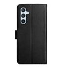 For Samsung Galaxy S24 FE HT02 Genuine Leather Fingerprint-proof Flip Phone Case(Black) - 3