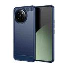 For Xiaomi 14 Civi Carbon Fiber Brushed Texture TPU Phone Case(Blue) - 1