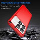 For Xiaomi 14T Pro Carbon Fiber Brushed Texture TPU Phone Case(Red) - 3