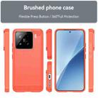 For Xiaomi 15 Carbon Fiber Brushed Texture TPU Phone Case(Red) - 2