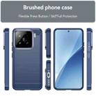 For Xiaomi 15 Carbon Fiber Brushed Texture TPU Phone Case(Blue) - 2