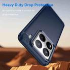 For Xiaomi 15 Pro Carbon Fiber Brushed Texture TPU Phone Case(Blue) - 3
