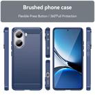 For Xiaomi Poco X7 Pro Carbon Fiber Brushed Texture TPU Phone Case(Blue) - 2