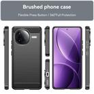 For Xiaomi Poco F7 Pro Carbon Fiber Brushed Texture TPU Phone Case(Black) - 2