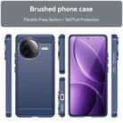 For Xiaomi Poco F7 Pro Carbon Fiber Brushed Texture TPU Phone Case(Blue) - 2