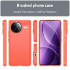 For Xiaomi Poco F7 Ultra Carbon Fiber Brushed Texture TPU Phone Case(Red) - 2